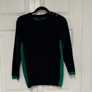 NWT JCrew Navy and Green Sweater